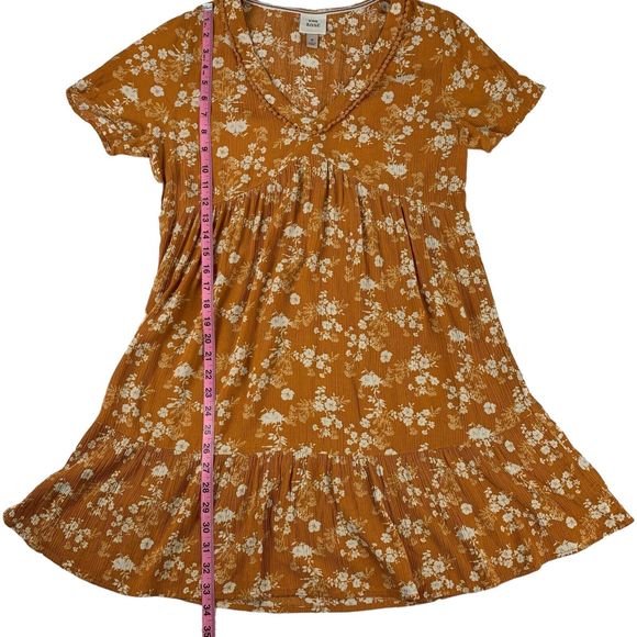 Knox Rose Floral Mini Dress in Mustard - Picture 8 of 11